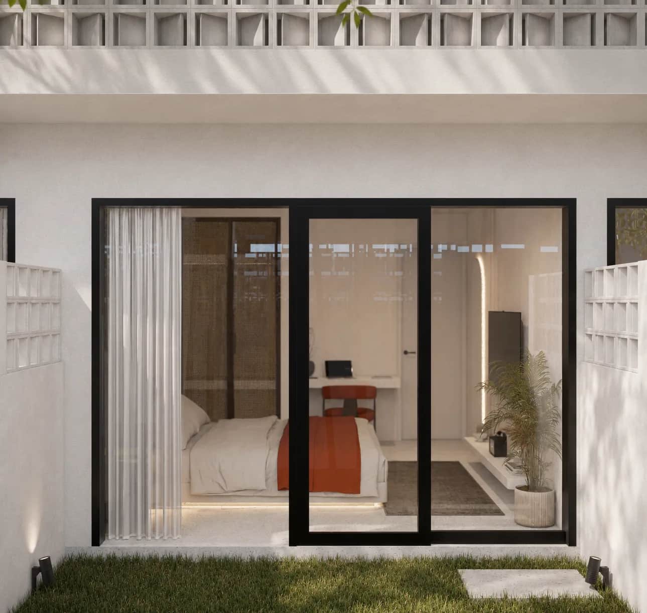 Studio 24 m² with garden