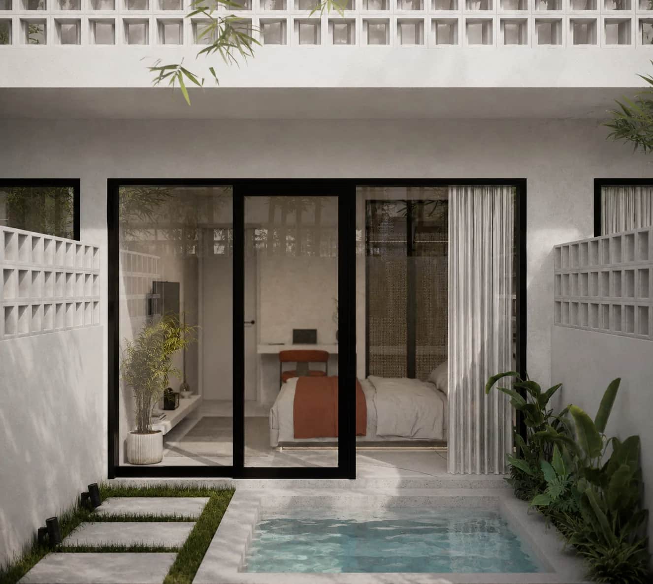 Studio 27 m² with garden